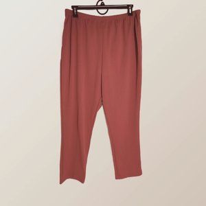 Blair Magenta  Polyester Pull-On Pants Women Elastic Waist 24W